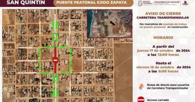 Cierre de carretera transpeninsular