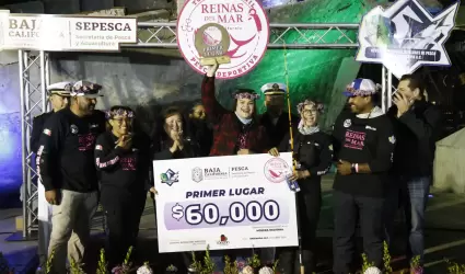 Mantiene Ensenada la corona del torneo femenil de pesca deportiva "Reinas del ma