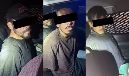 Detienen a tres por robo con violencia en Villas del Sol