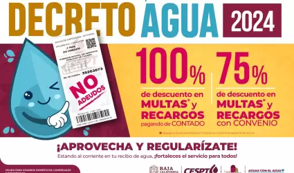 Decreto de condonacin de recargos por consumo de agua