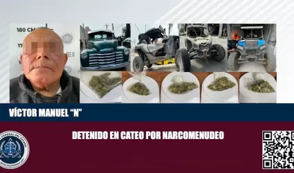 La Fiscala General del Estado detiene a sujeto en cateo por narcomenudeo