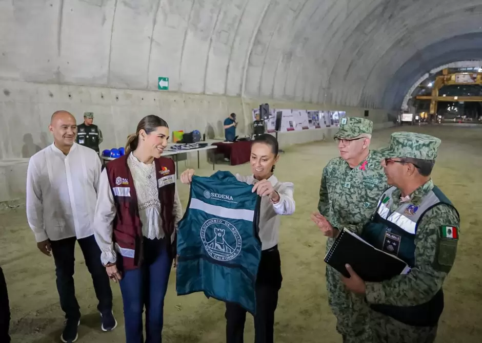 Sheinbaum supervisa avances del Viaducto Elevado de Tijuana