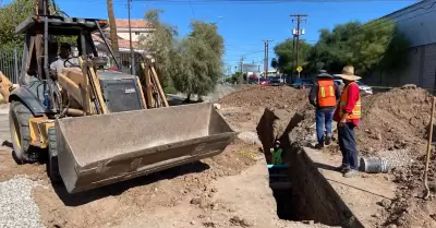 Avanza construccin de subcolector pluvial en colonia Nueva