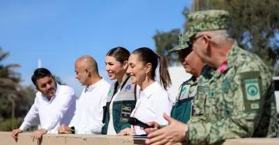 Presidenta de Mxico y Gobernadora de BC realizan recorrido por planta de tratam