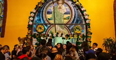 Fieles celebraron a San Judas Tadeo en la colonia Pedregal de Santa Julia