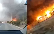 Incendio en Valle Redondo afecta trnsito y amenaza construcciones cercanas