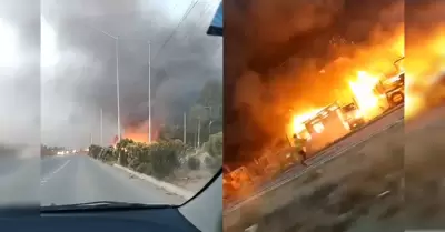 Incendio en Valle Redondo afecta trnsito y amenaza construcciones cercanas