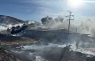 Incendio consumi recicladora de plsticos en la colonia Camino a Valle de las Palmas