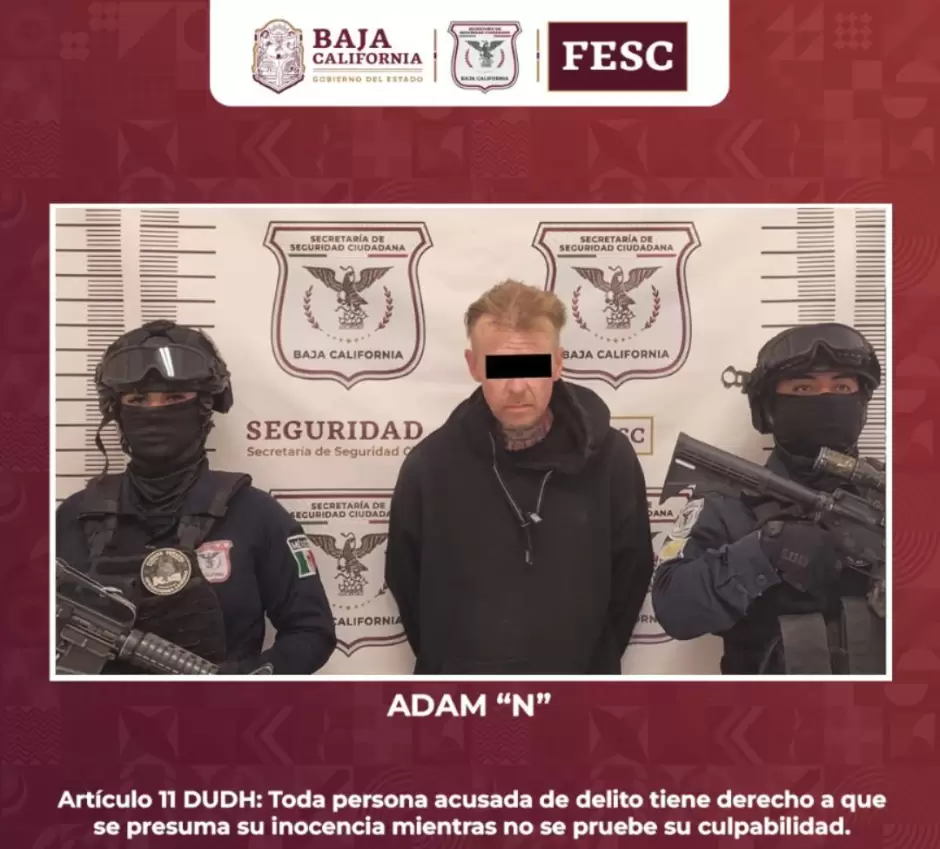 Detienen a fugitivos norteamericanos en Tijuana y Ensenada