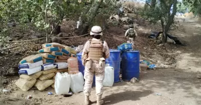 Ejrcito Mexicano asegura laboratorio clandestino en Ensenada