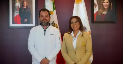 Claudia Agatn Muiz se reune con Junior Edher Bautista Llamas