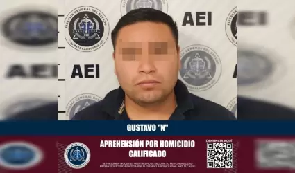 Sujeto detenido por homicidio calificado