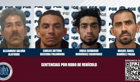 4 sentencias condenatorias por robo de vehculo