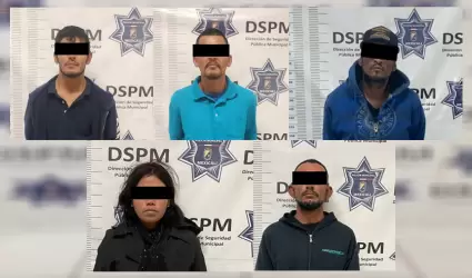 Detiene DSPM a 5 personas relacionadas a robos violentos de comercios ocurridos 
