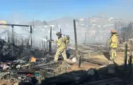 Reporte de incendio en Villas del Campo; bomberos informaron que afect diez viviendas