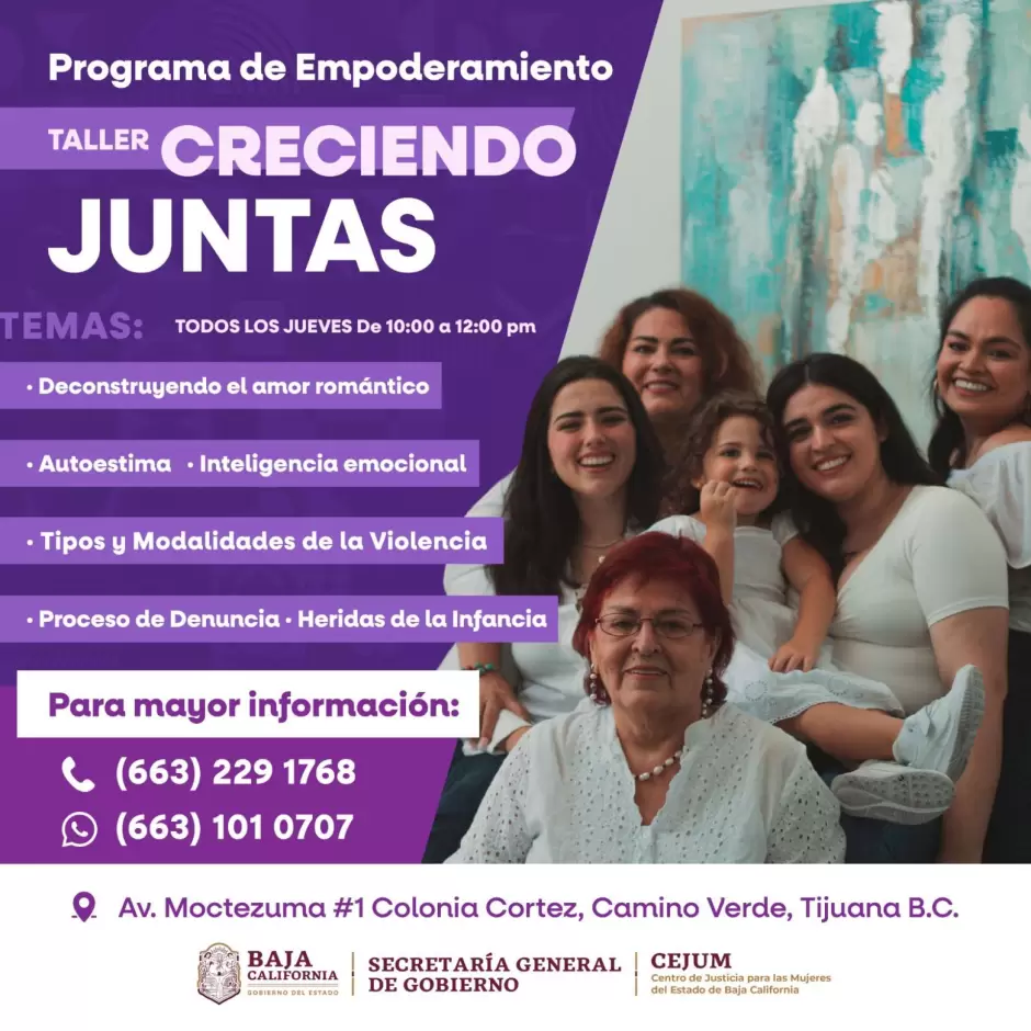 Talleres para la autonoma y empoderamiento de las mujeres de Baja California