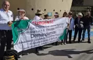 Se manifiestan para exigir buen trato y se ample Hospital 20 del IMSS en Tijuana