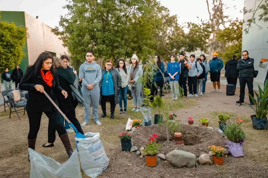 Plantan un rbol en Memoria de Ana Velia Guzmn y Maldonado en la UABC