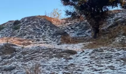 Cada de granizo y descenso en la temperatura