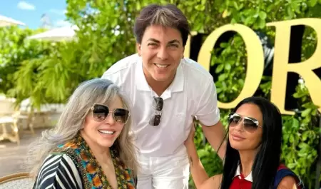 Cristian Castro y Mariela Snchez con Vernica Castro