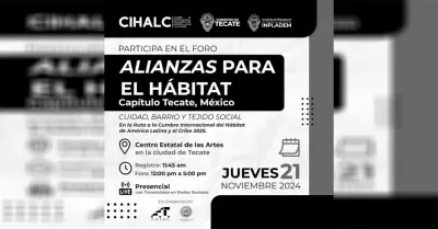 Ser Tecate sede del foro "Alianzas para el hbitat": INPLADEM