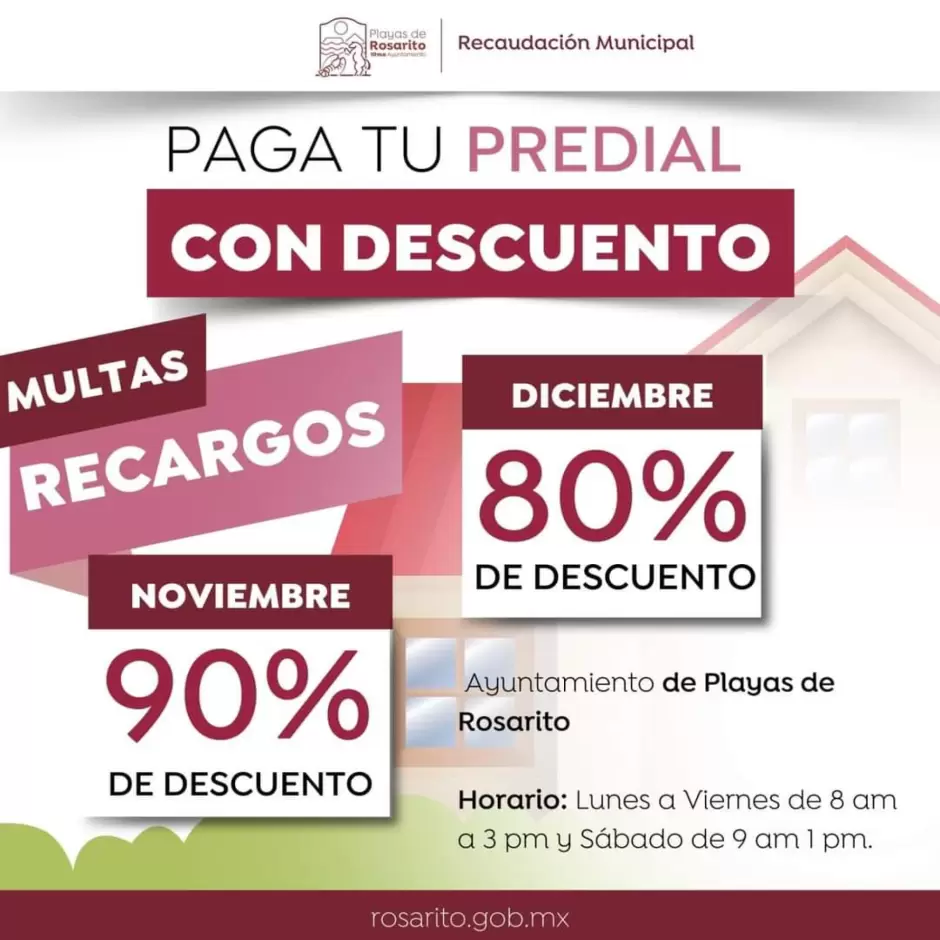 Descuento del 90% en el pago del predial