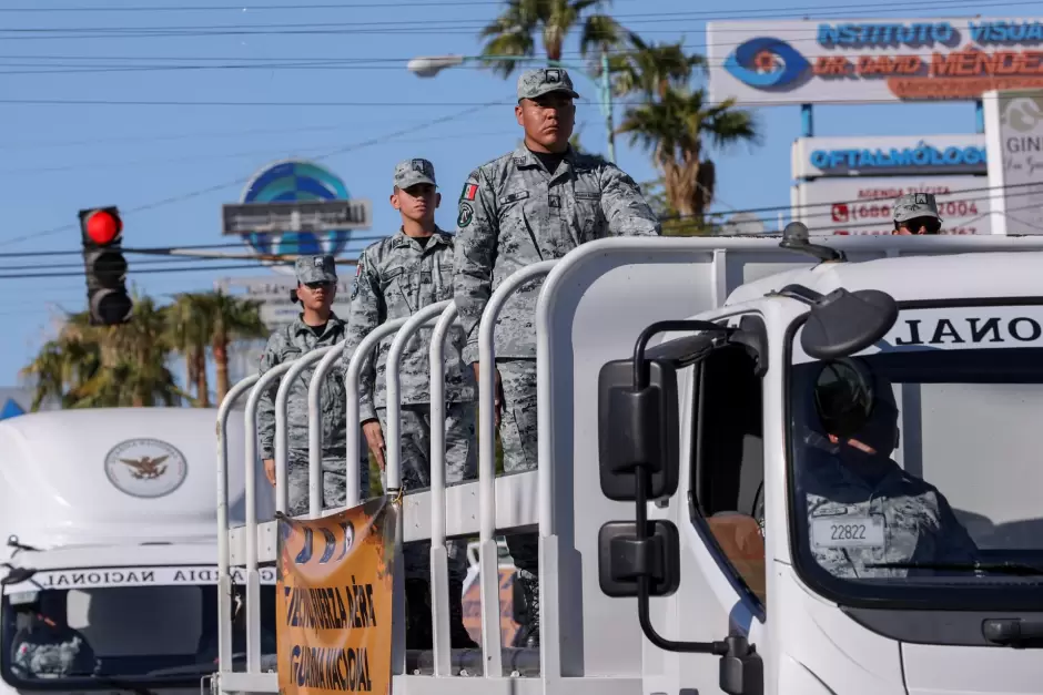 Desfile cvico-militar en Mexicali por el 114 aniversario de la Revolucin Mexicana