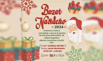 Invita gobierno de Rocio Adame al Bazar Navide�o a favor de DIF Rosarito