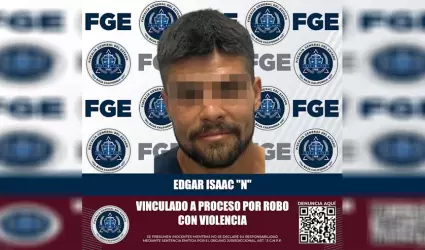 Logra FGE vinculacin a proceso contra hombre por robo con violencia