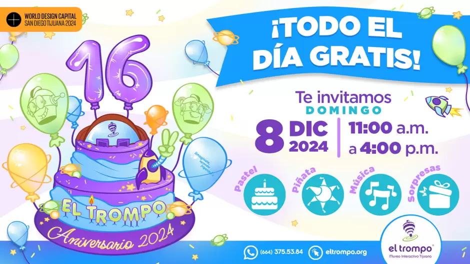 Brindar El Trompo entrada gratis en su 16. aniversario