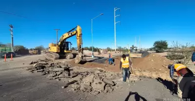 CESPM construye colector pluvial en la colonia aurora para combatir encharcamien