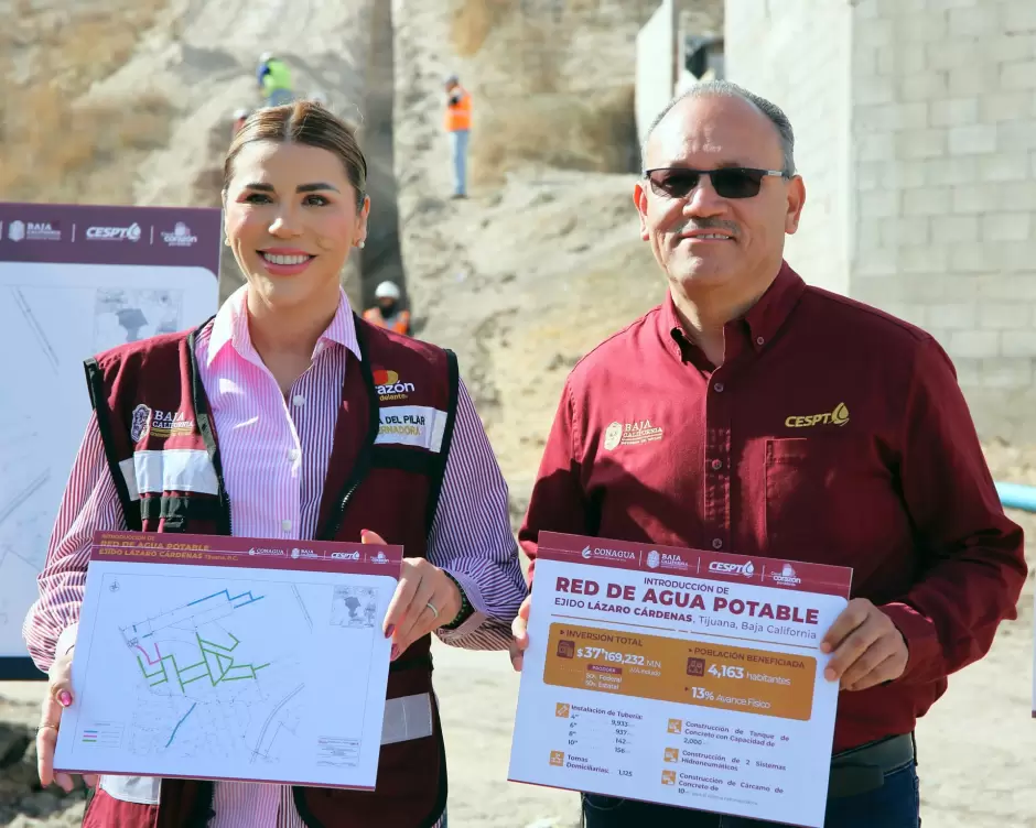 Obra de introduccin de agua potable en el ejido Lzaro Crdenas 3ra Seccin