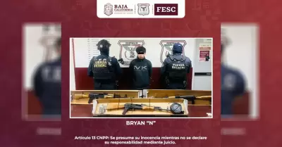 Tras persecucin, FESC detiene a joven en posesin de armas largas