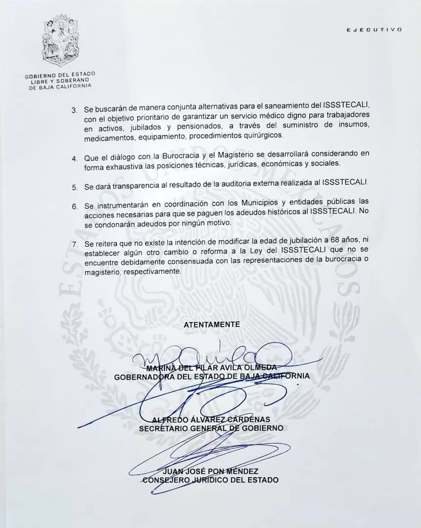 Firma de compromiso para el rescate