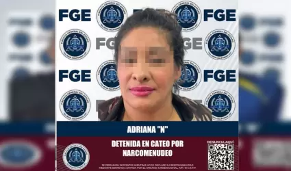 FGE detuvo a una mujer durante un cateo por narcomenudeo