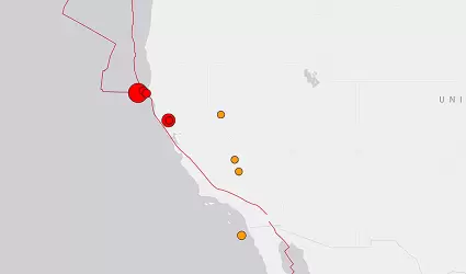 Sismos California con tsunami