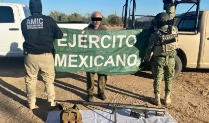 Aseguran armas y equipo tctico en Sonoyta