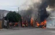 Vehculo se incendi frente a plantel educativo en fraccionamiento El Nio