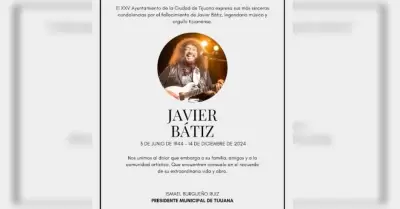 Lamenta alcalde fallecimiento del cono del rock tijuanense Javier Btiz