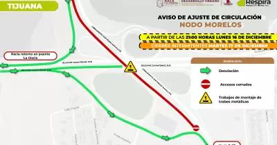 Cambios de circulacin por obras del Nodo Morelos