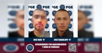 Dos hombres por narcomenudeo y robo de vehculo