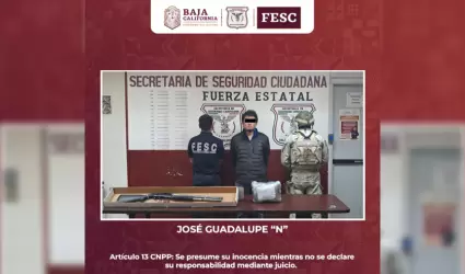 Presunto narcomenudista en Mexicali