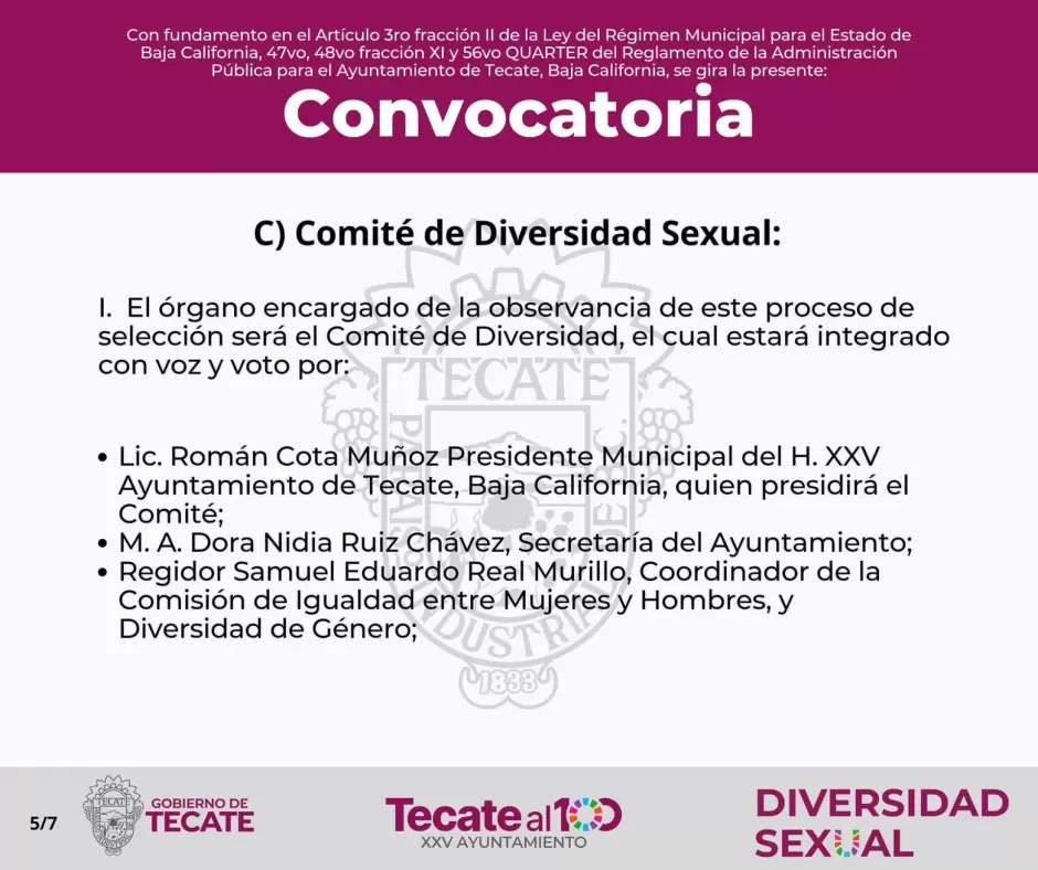 Convocan a participar para la eleccin de la encargada, encargado o encargade del Departamento de Diversidad Sexual