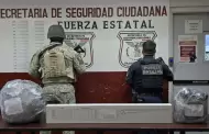 Fuerza Estatal y Defensa recuperan vehculo robado, adems, aseguran armas y droga