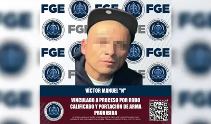 Vinculan a proceso a "El Visitas" por robo calificado y portacin de arma prohib