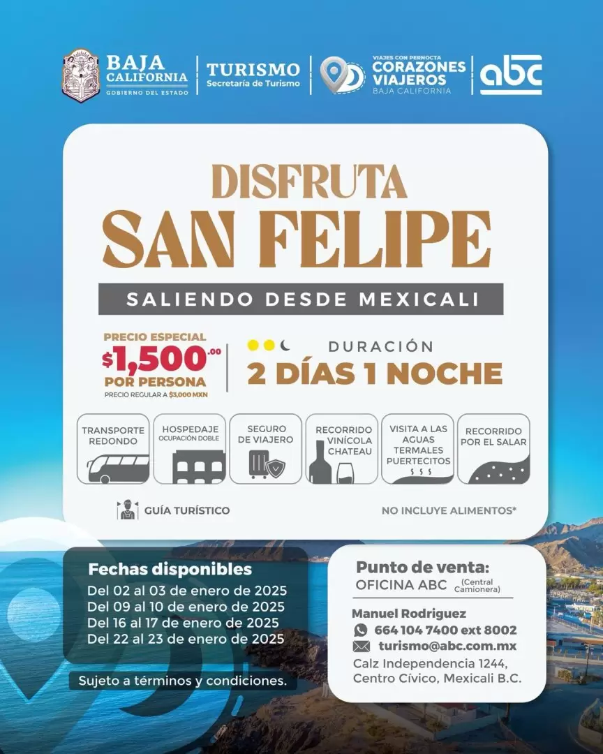 Baja California impulsa el turismo con viajes todo incluido para sus residentes