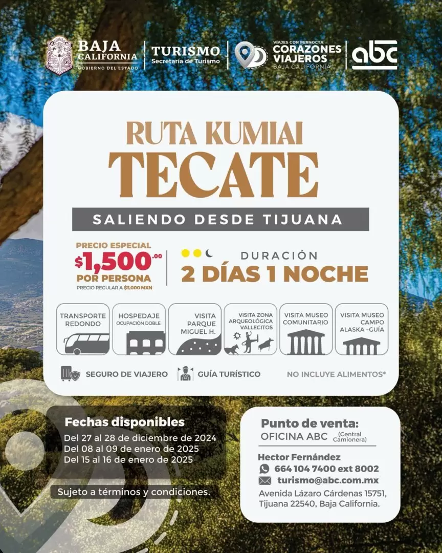 Baja California impulsa el turismo con viajes todo incluido para sus residentes