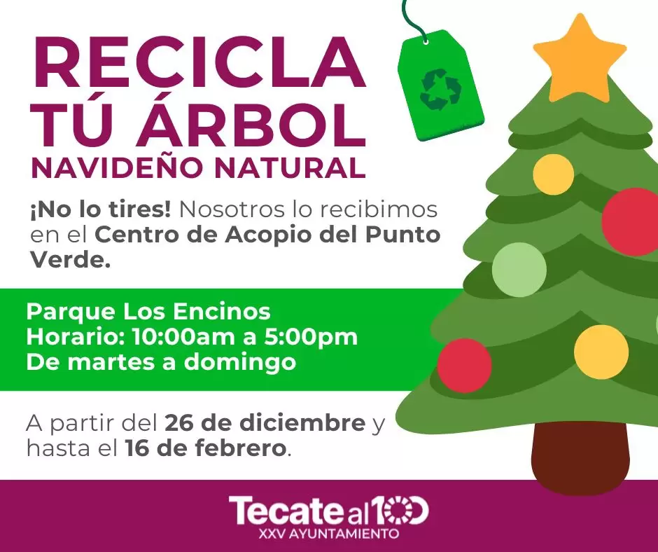 Programa de reciclaje de rboles navideos