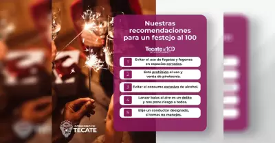 Emite Gobierno de Tecate recomendaciones para fin de ao