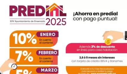 En enero hasta 12% de descuento en pago de predial